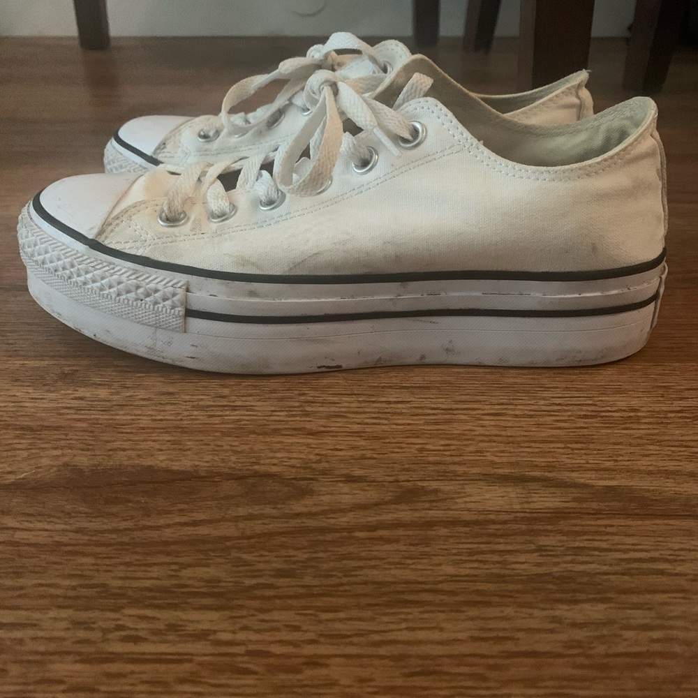 White platform converse